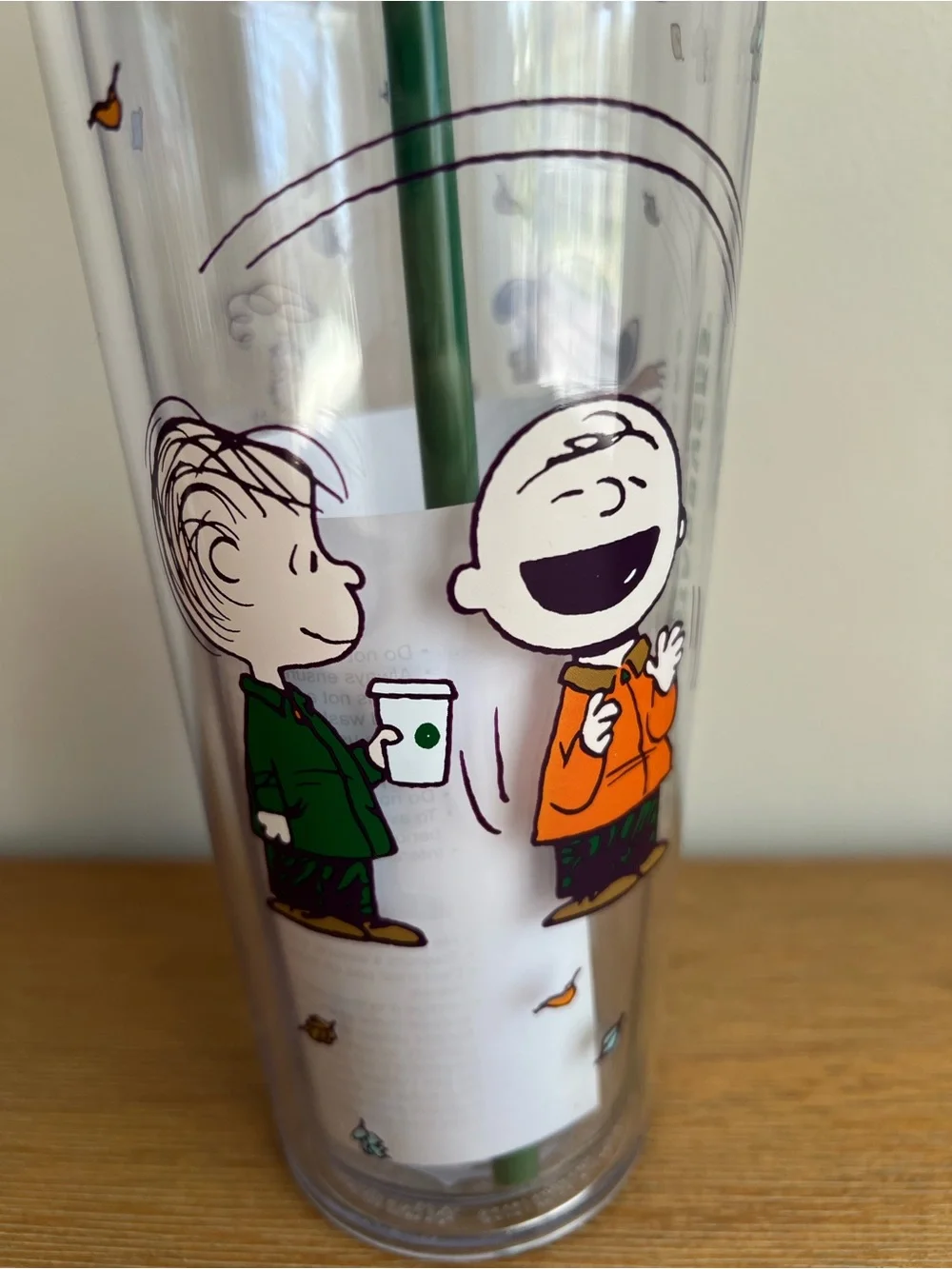 Starbucks x Peanuts Snoopy Pumpkin Cold Cup Tumbler 24oz Straw Topper NEW
